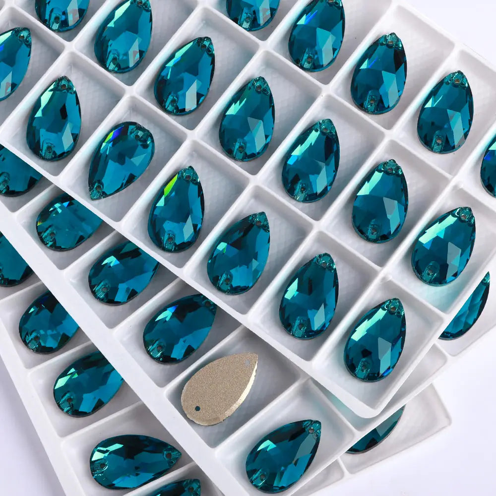 Wholesales Customize New Trend Drop  Shapes Colors Crystal Beads Sewing-On Rhinestones for Jewelry Clothes