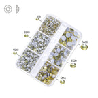 Hot Selling 6 Grid Hotfix Rhinestone Kit Mix Box Nail Charms Crystals Rhinestones Wholesale Stones for Jewellery Making