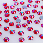 QIYI High Quality Glass Rhinestones Bulk Wholesale Crystal AB Iron on Rhinestone for Custom Transfer Designs