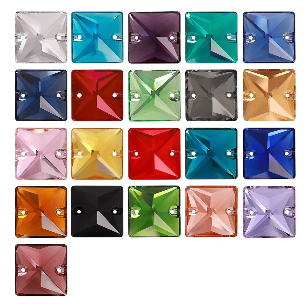 QIYI 3240 High Quality K9 Glass Crystal Rhinestones Glass Beads Triangle Sew-on Crystal Stones for Wedding Dress Bags Shoes