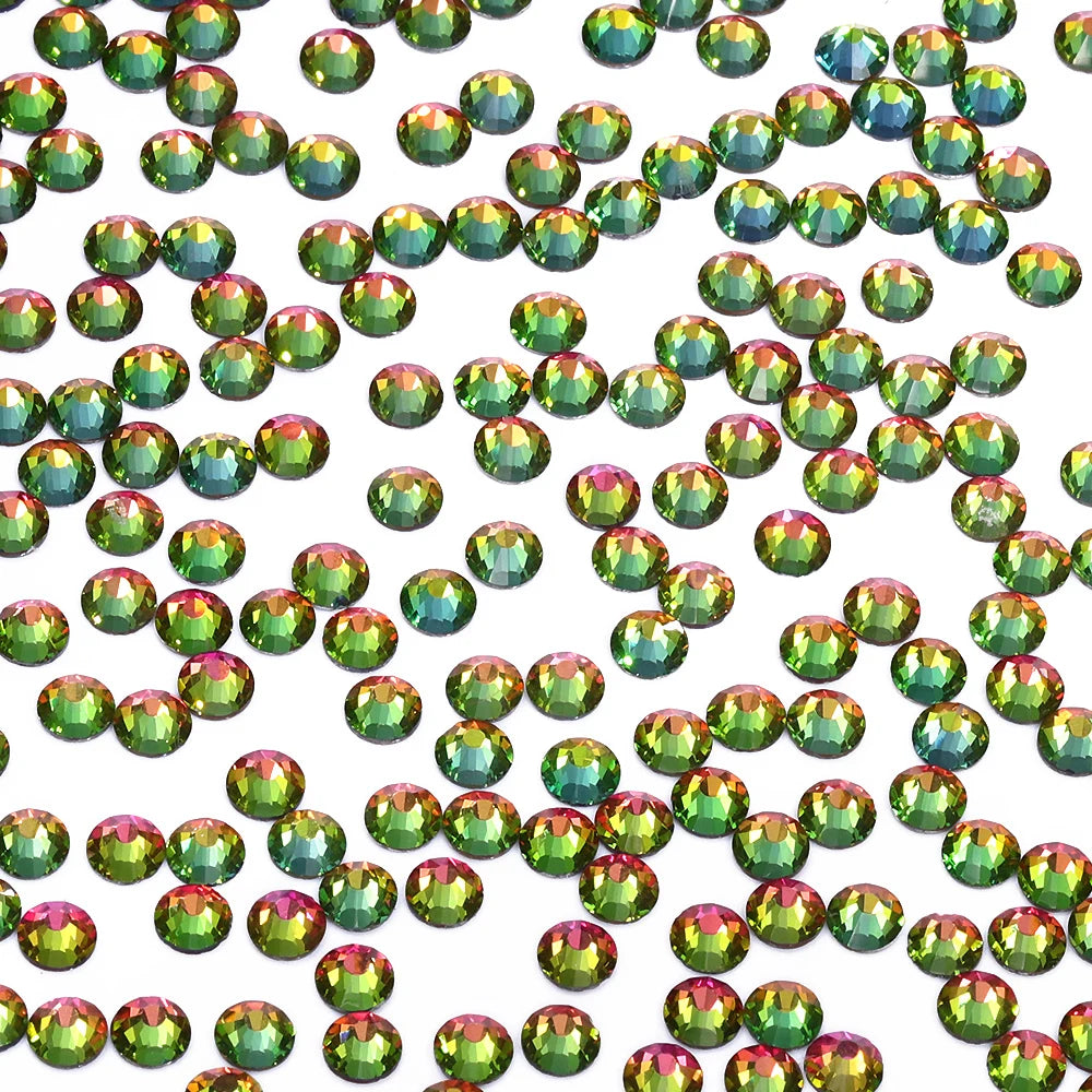 QIYI SS30-SS60 1001-1129 14400pcs Flat Back Non Hot Fix Durable Latest Fashion Popular Style Glass Crystal Rhinestones for Shoe