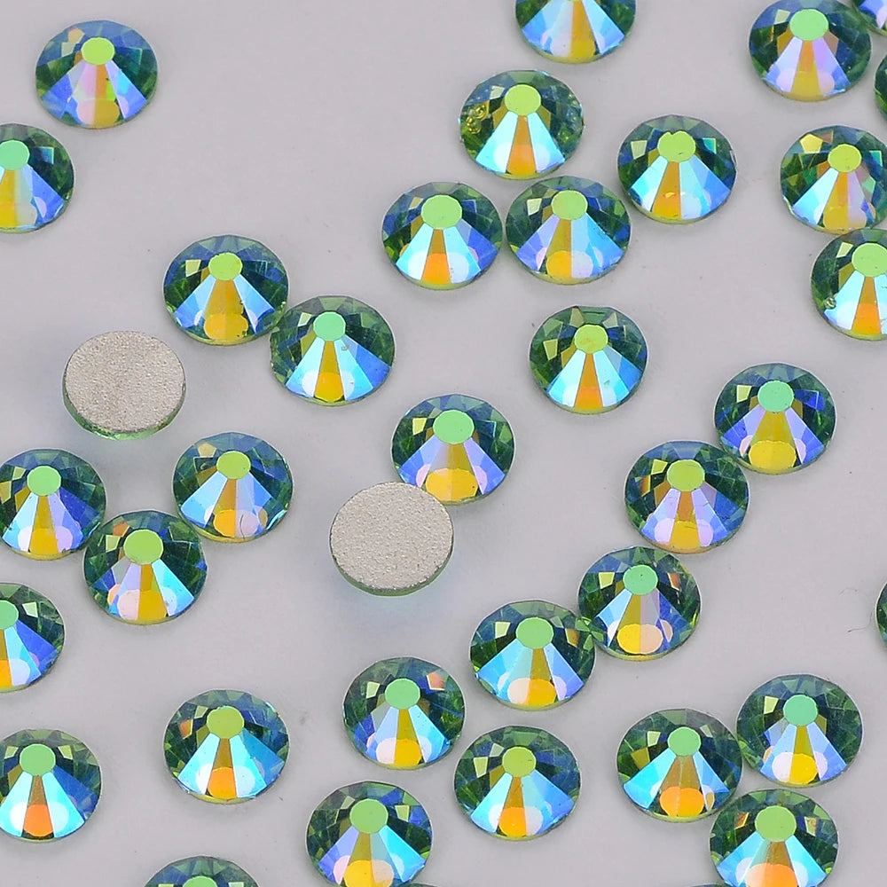 Base for Bra Decoration Sliver Factory Wholesale Crystal Flat Back Strass Crystal Non Hot Fix Rhinestone Glass 1 Bag Round Shape