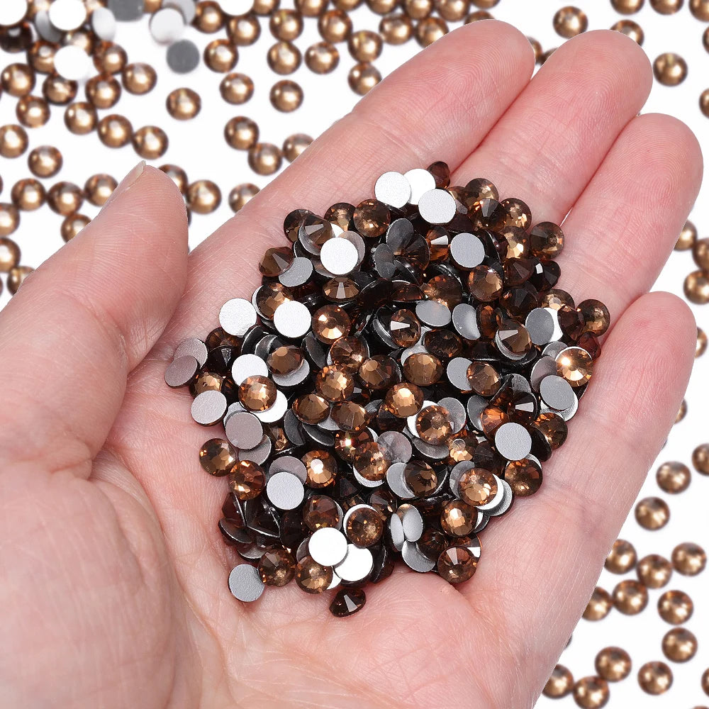 Wholesale 14400pcs/bag Non Hotfix Rhinestones SS6-SS30 Glass Crystal Flatback Regular Cut Rhinestones for Nails Art