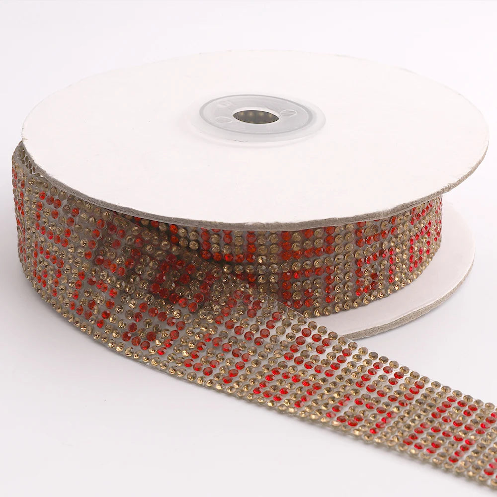 Wholesale Colorful Custom Diamond Tape  Rhinestone Applique Glitter Strass Rhinestones Trinnming Gem for DIY  Decoration