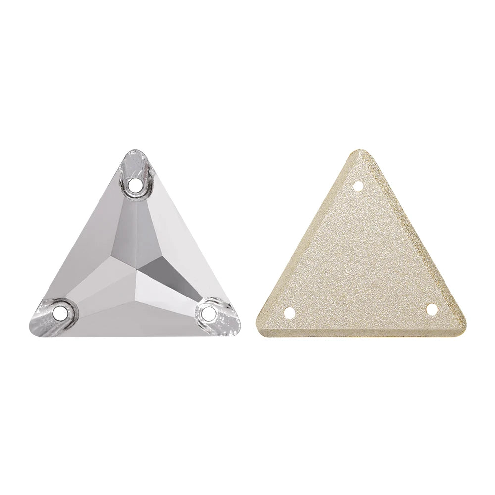Triangle 12mm 16mm 22mm 80+Colors Sew on Rhinestones 3270  Flat Back Bling Bling Diamond Stone for Fashion Jewelry Clothes