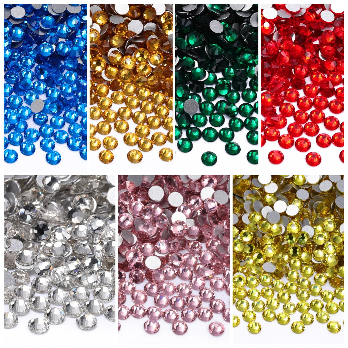 Newest Glass Rhinestones Non HotFix Flatback Rhinestones Bling Shine Bright Bulk Cup Rhinestone for Clothing Accessories