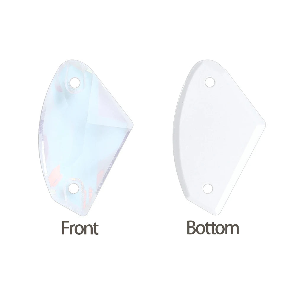 Factory Direct Wholesale Low MOQ Glass Crystal Galactic Sew-On Rhinestones With Two Holes for Garment Decoration 3256