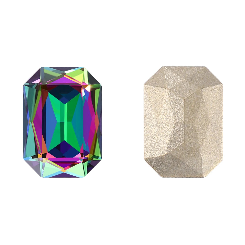 QIYI K9 Glass Grade AAAAAA Loose Rhinestones Maxi Cushion Octagon Point Back Stones