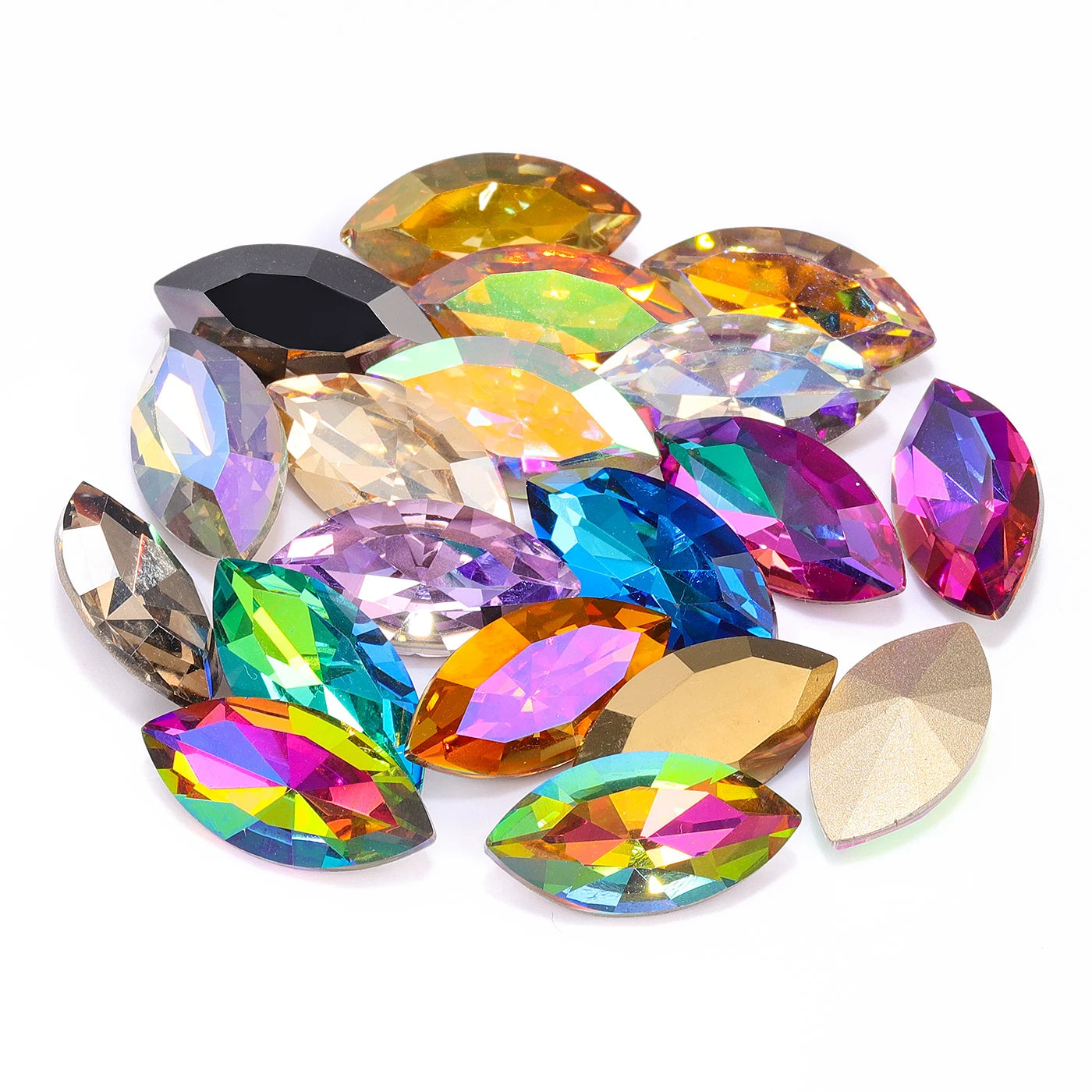 Wholesale Effect Color Fashion Design Minimalist Versatile Popular Decoration Eco-friendly Materials K9 Glass Point Back Stone