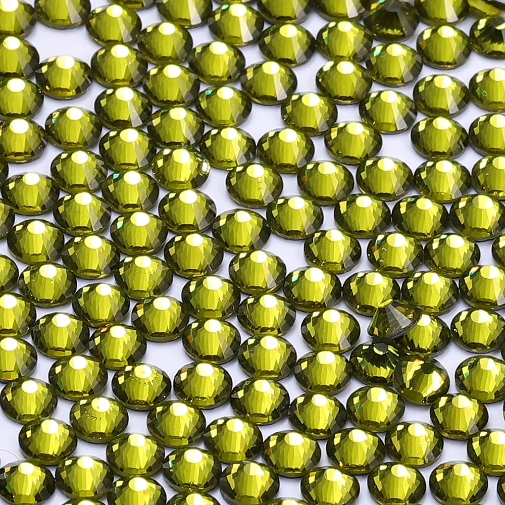 Wholesale 60Colors Hotfix Glass Crystal Rhinestone Flat Back Round Hotfix Crystal Stone Delicate for Clothing Accessories