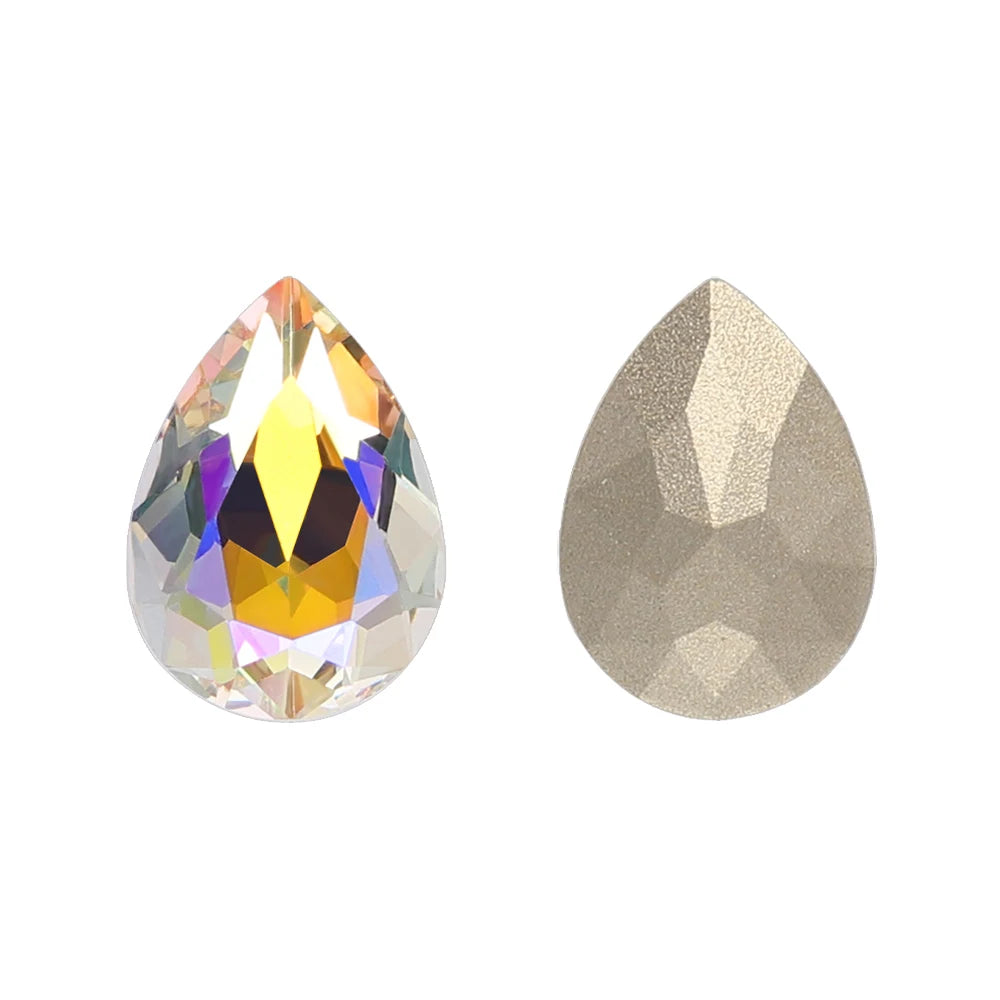 Factory Direct Effect Color New Design K9 Glass Top Quality Crystal Point Back Drop Shape Rhinestones for Clothing Accessories