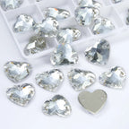 Wholesale Heart Sew on Rhinestone K9 Glass Crystal 3259 Heart Crystal AB Sew-on Stones and Crystals for Dress Decoration