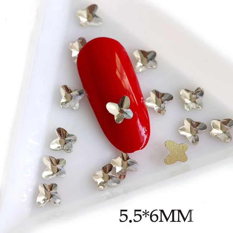 100pcs/Lot Crystal 3D Rhinestones Flat Back Shiny Stones Nail Art Decorations nail parts  Nail Gems Crystal Strass Accessories