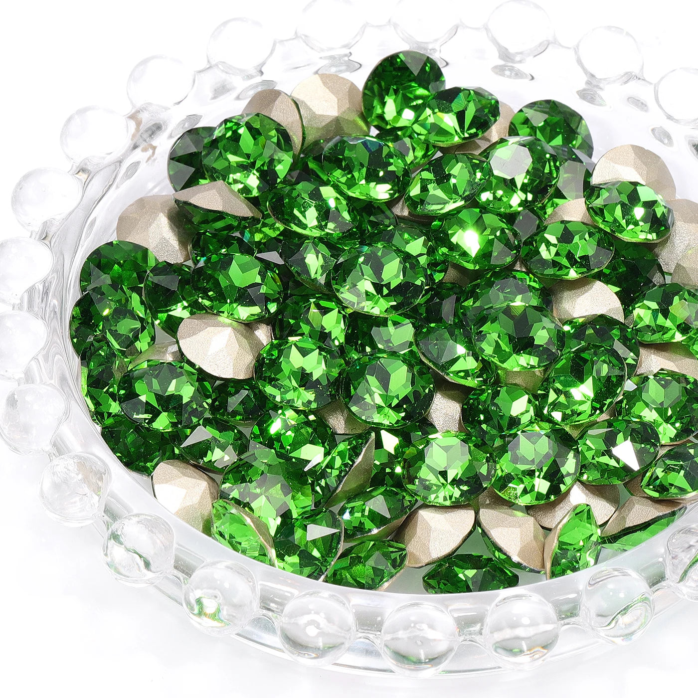 Hot Selling New Arrival Gemstone Flower Shape New Product Explosion K9 Glass Point Back Rhinestones for Clothing Accessories