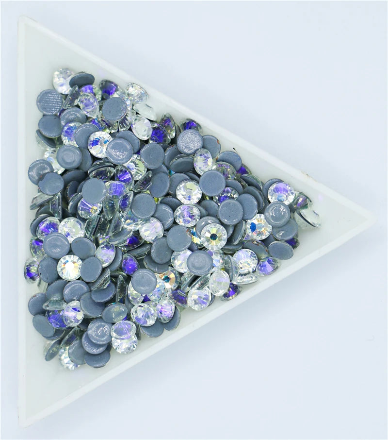 All Sizes 40Colors Crystal AB Hotfix Rhinestones,Glass Strass Hotfix Iron On Rhinestones For Nail Art Sewing & Fabric Decoretion