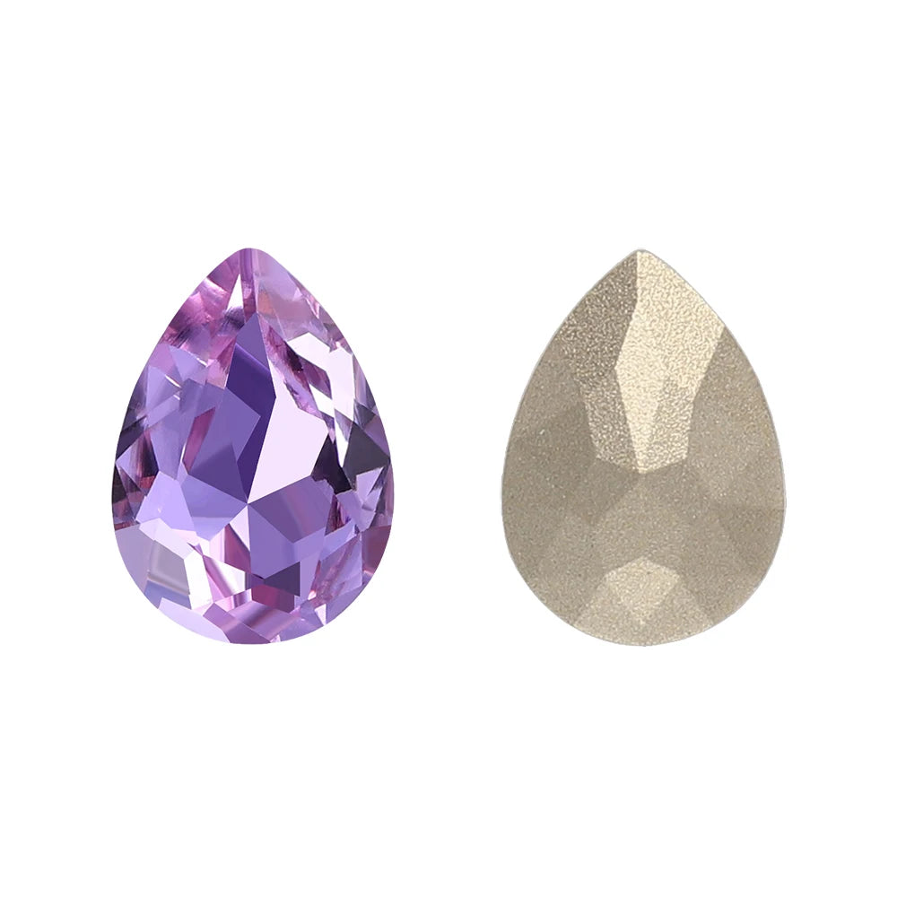 2024 Hot Selling Customer-Favorite K9 Glass Top Quality Crystal Point Back Drop Shape Rhinestones for Clothing Accessories