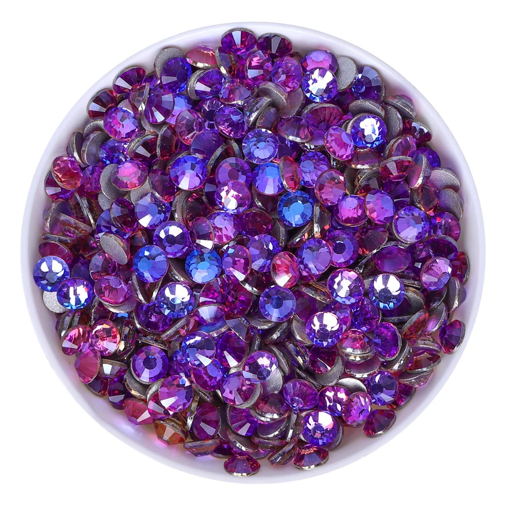 QIYI  SS30-SS60 1130-1187 14400pcs Non Hot Fix Flat Back Factory Wholesale High Quality Durable Glass Rhinestones for Girls