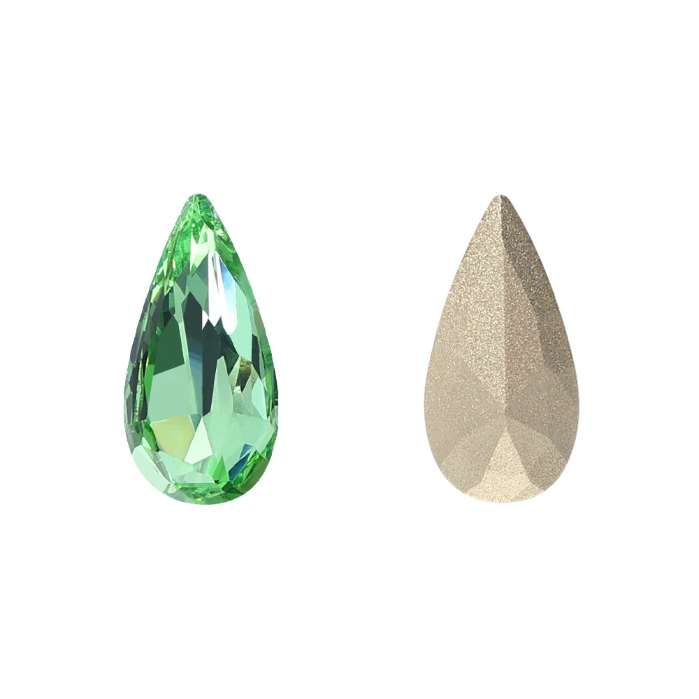 4322 Tear Drop Shape K9 Glass Grade AAAAAA High Quality 12 Facets Customized Color Point Back Rhinestone for Clothing Decoration