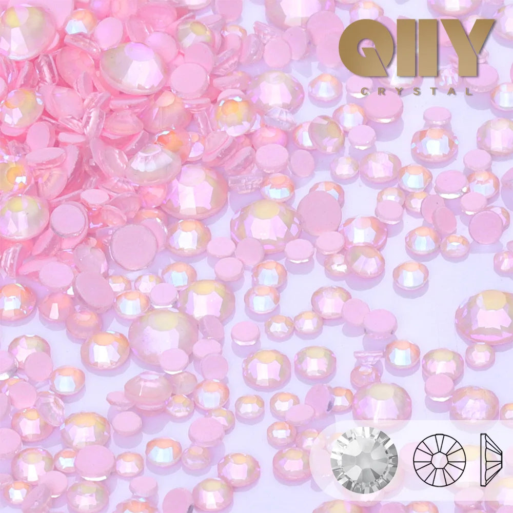 QIYI Factory Wholesale Macarons Color Mixed Size Ss6-ss20 Bling Crystal Rhinestones Bulk for Decorative Nail Art Crafts