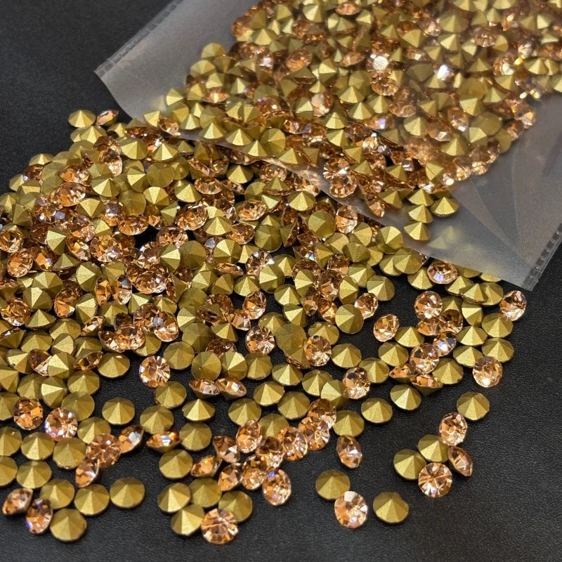 SS28 Round Glass Crystal Loose Rhinestones in Bulk for Bags and Clothing Decoration Rhinestone