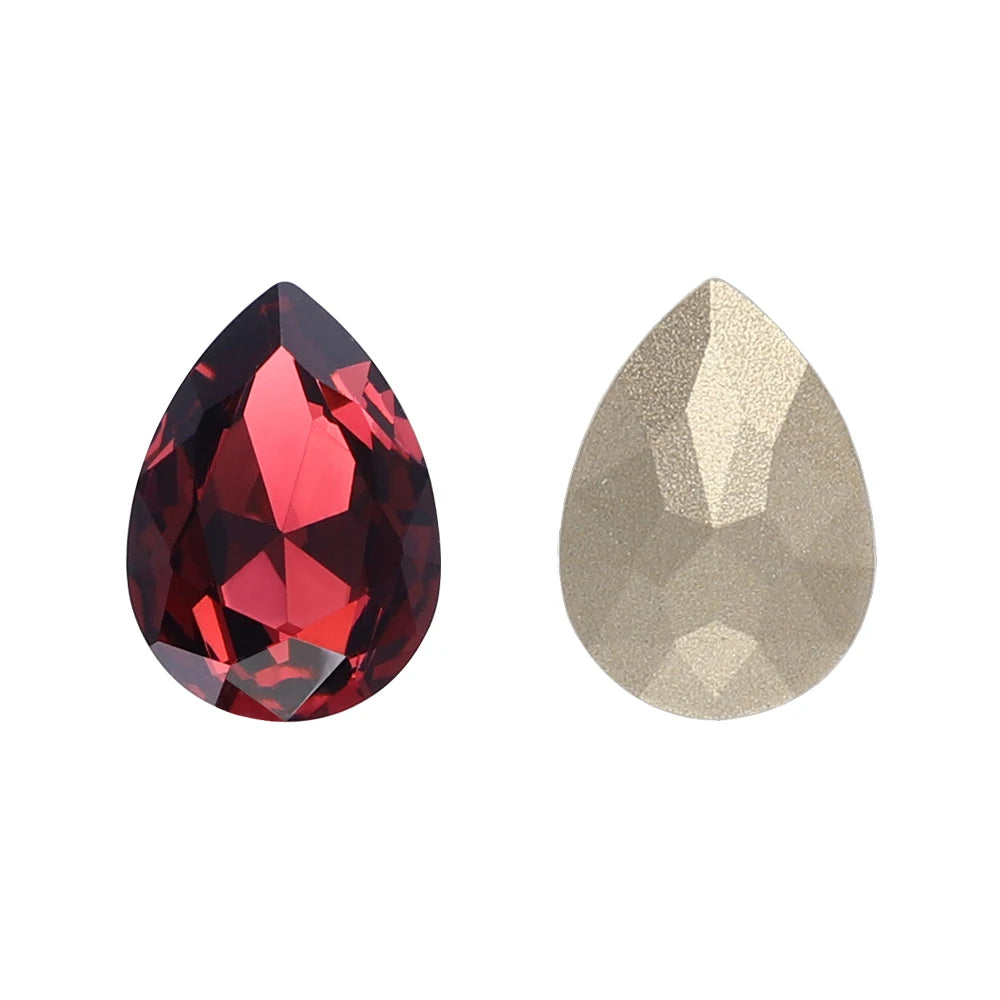 2024 Hot Selling Customer-Favorite K9 Glass Top Quality Crystal Point Back Drop Shape Rhinestones for Clothing Accessories