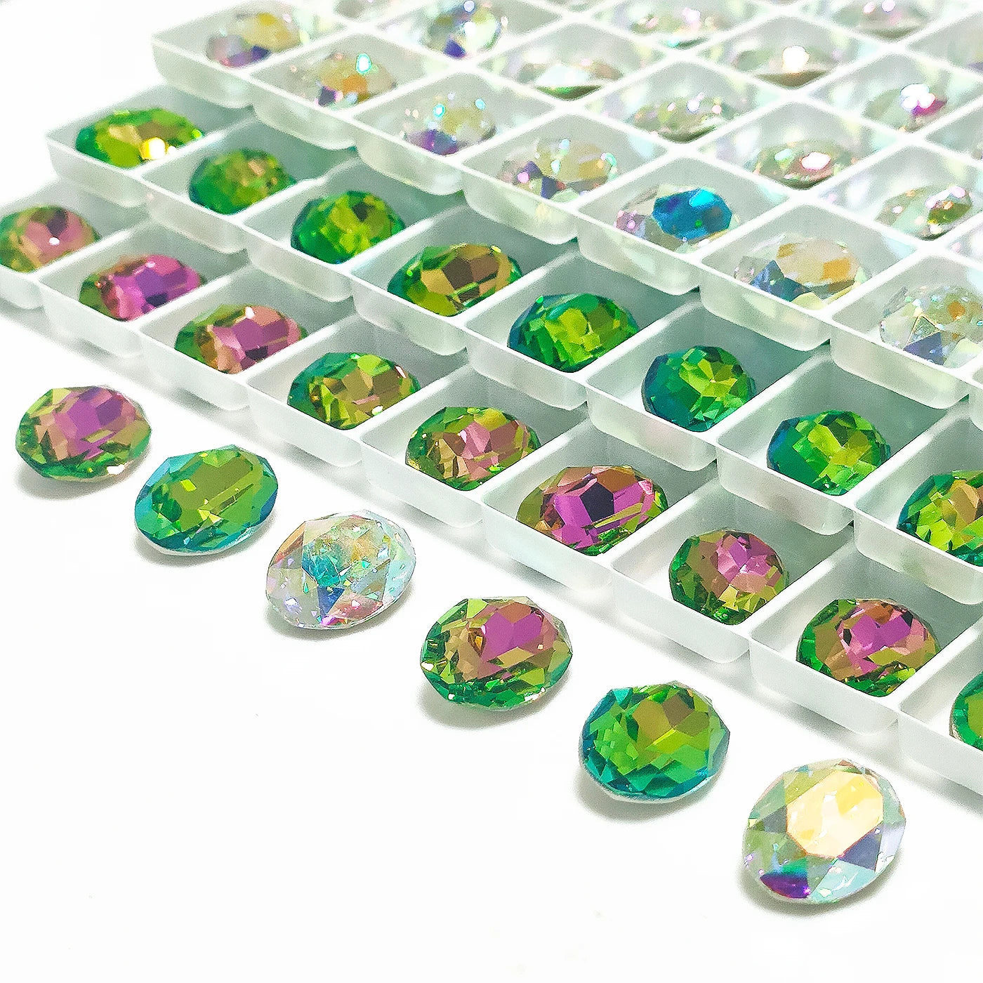 QIYI 2024  New Arrival Effect Factory Direct Wholesale Inviromental Friendly Oval Shape K9 Glass Stone for Clothing  Decoration