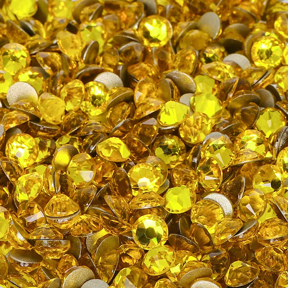 QIYI Factory Direct Wholesale 2088 Non Hot Fix 12 Facets Multi Colors Size Flat Back High Quality Glass Loose Rhinestones