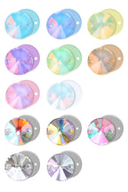 3200 QIYI Innovative Design Top Quality Rivoli Shape Flat Back Glass Crystal Sew on Rhinestones for Designer Garment Decoration