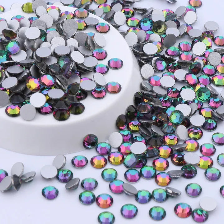 Wholesa 14400PCS Crystal AB Rhinestones Bulk Glass Flatback Non Hotfix Rhinestones Ss10 for Nail Art Garment