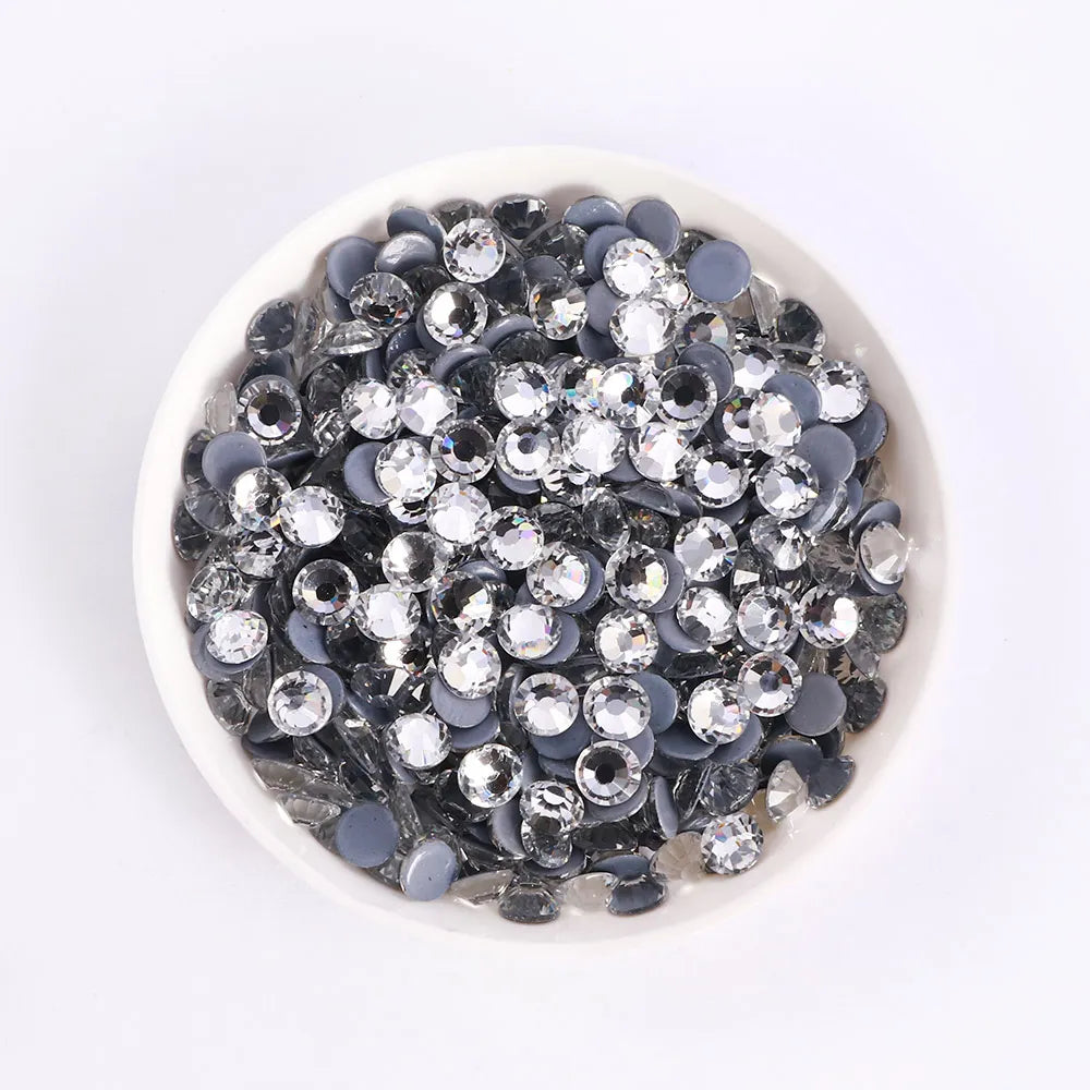 Factory Direct Wholesale High Quality Big Size Ss20-ss50 1440PCS Crystal AB Rhinestones Hot Fix Glass Flat Back Rhinestones