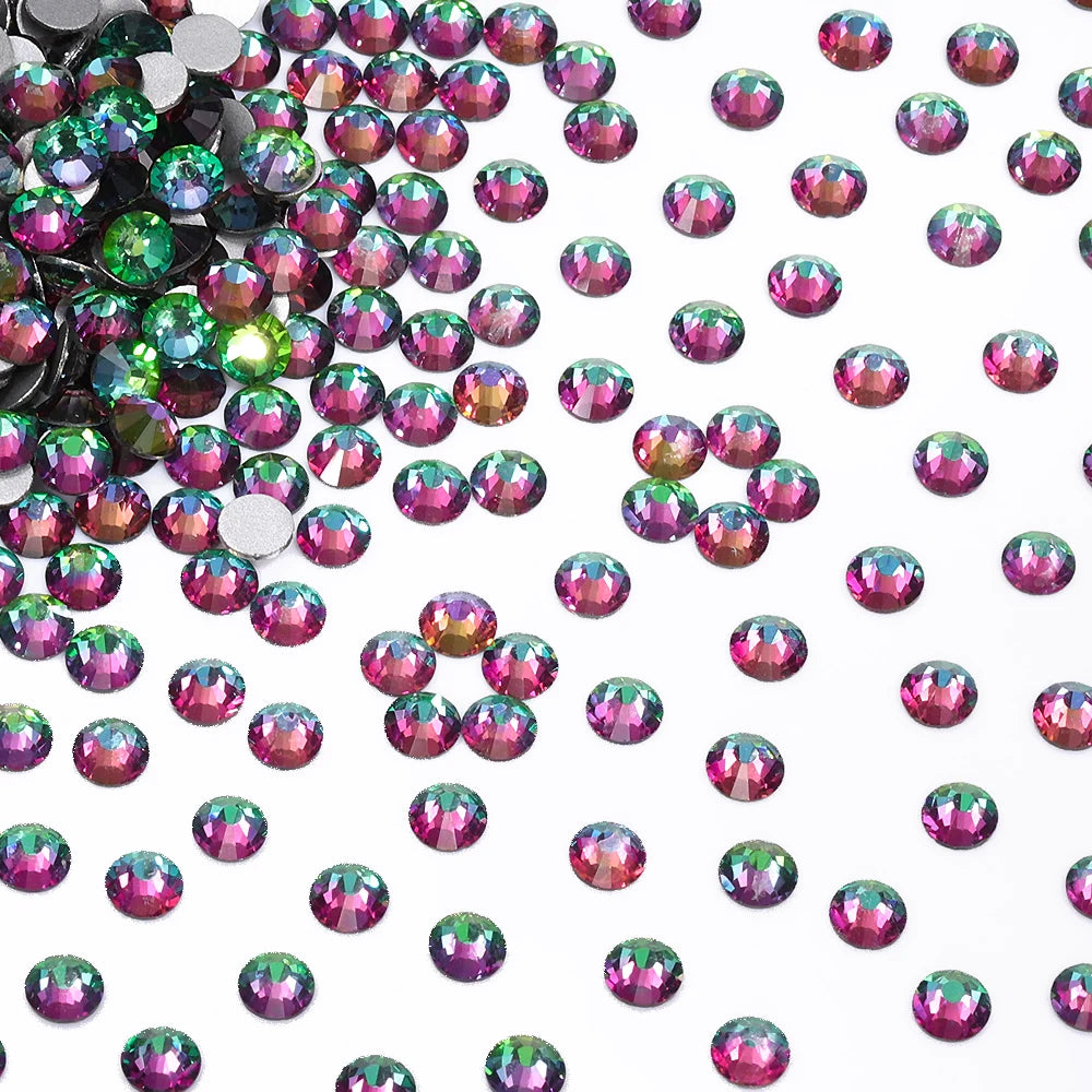 Wholesale Over 200 Colors Non Hotfix Rhinestones SS6-SS30 Glass Crystal Flatback Regular Cut Rhinestones for Shoes and Nails Art