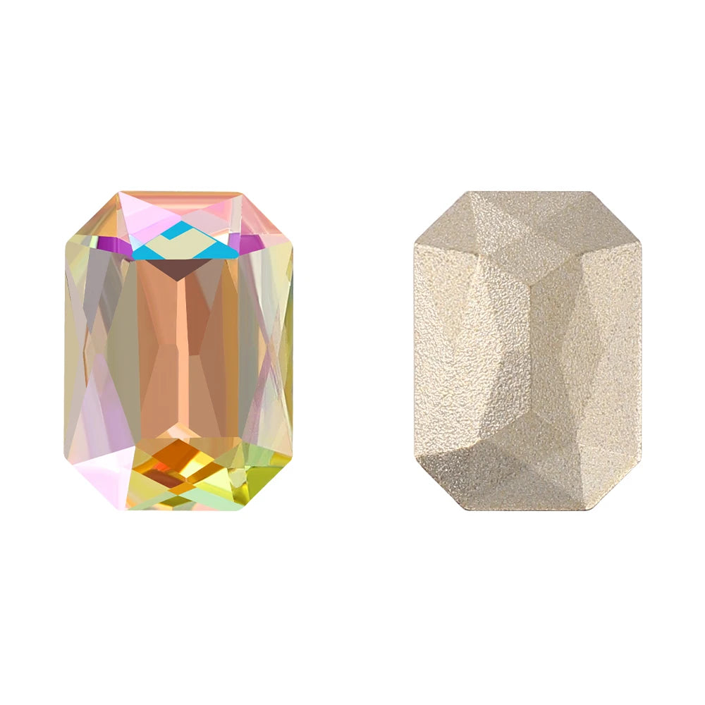 QIYI K9 Glass Grade AAAAAA Loose Rhinestones Maxi Cushion Octagon Point Back Stones