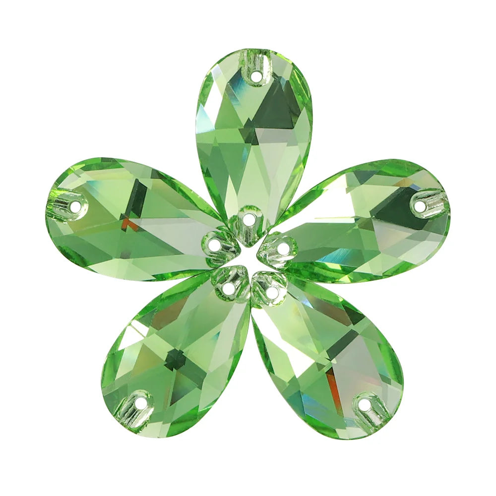 Wholesale  Drop Sew-on Stone K9 Crystal Flat Back  Rhinestones  Crystal for Sewing Glass Fancy Sew on Drop 3230