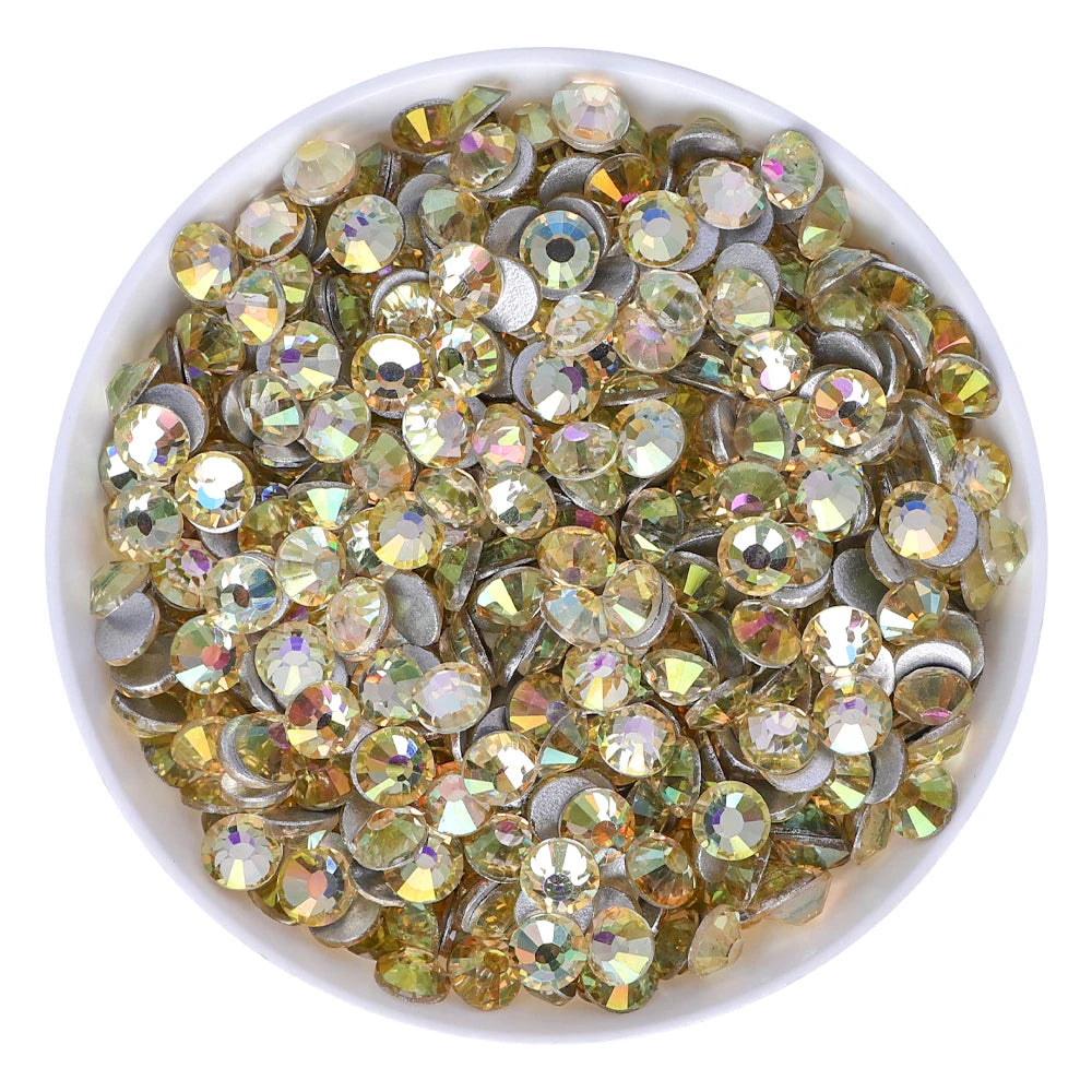 QIYI SS10-SS20 1130-1187 14400pcs Non Hot Fix Factory Direct Wholesale High Quality Durable Glass Crystal Rhinestones for Girls