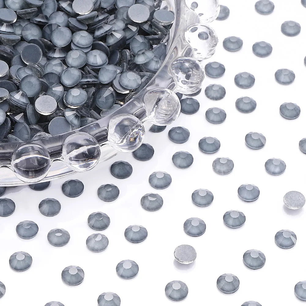 QIYI Wholesale Rhinestones Bulk Mocha Neon Glass Rhinestones Flat Back Non Hotfix Stones and Crystals for Clothes