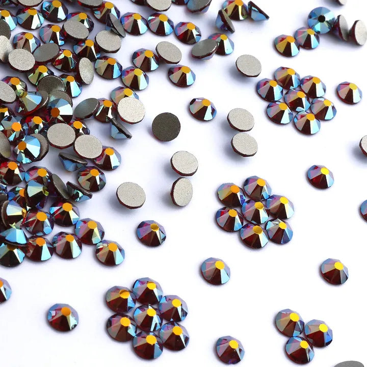 Wholesale Rhinestone 2088 Gold Base Green Volcano Effects Rhinestones High Quality Non Hot Fix Flatback Rhinestone