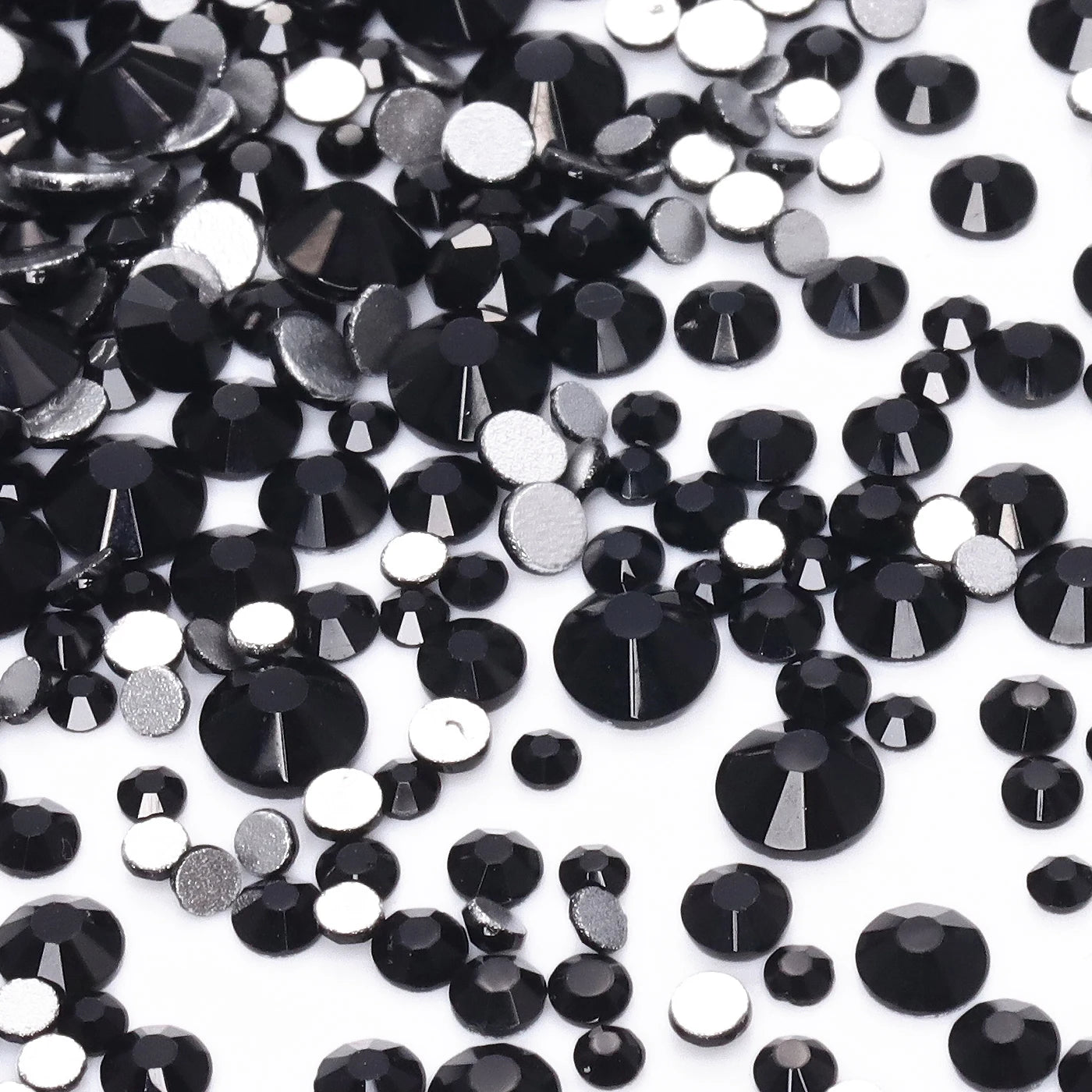 QIYI Wholesale Mixed Size Ss3-ss20 Crystal Rhinestones  Non- Hotfix Round Loose RhinestonesBulk for Decorative Nail Art Crafts