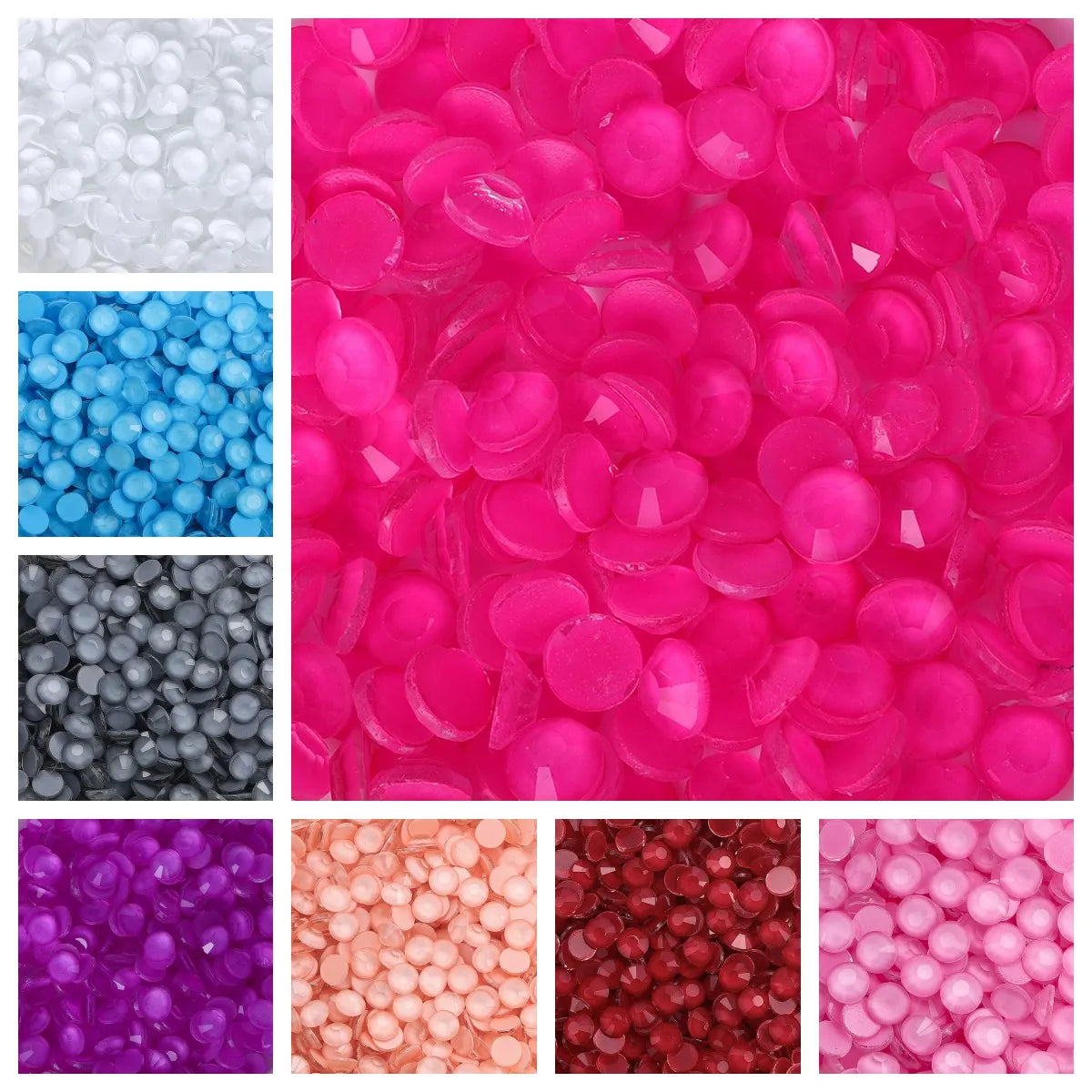QIYI New Arrival Latest Fashion Multi Colors  Size Flatback Crystals Glass Stone Mocha Neon Glass Rhinestones for Decoration
