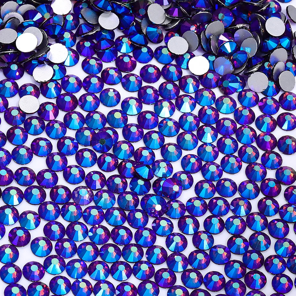 QIYI SS30-SS60 1001-1129 14400pcs Flat Back Non Hot Fix Durable Latest Fashion Popular Style Glass Crystal Rhinestones for Shoe