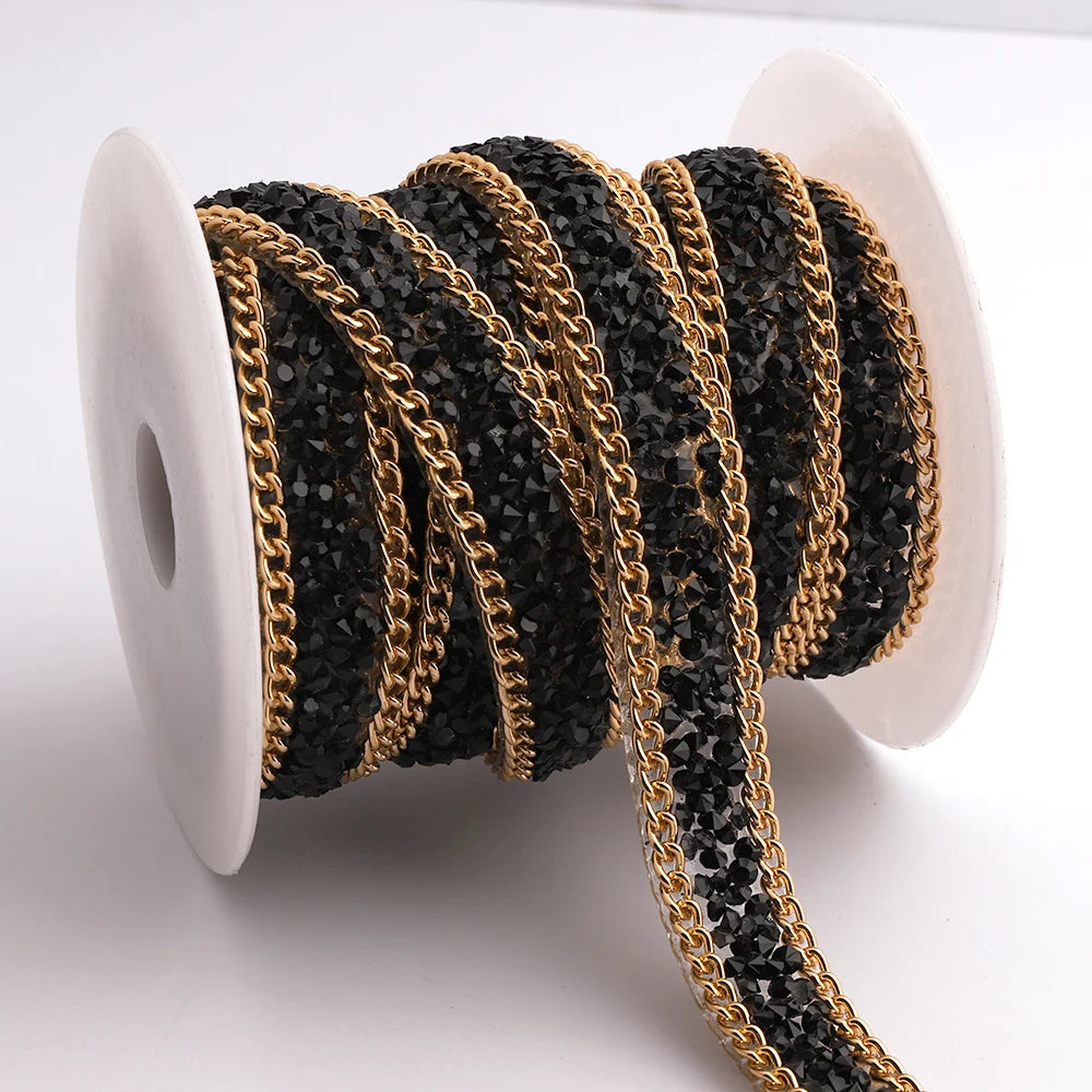 Wholesale Colorful Custom Diamond Tape  Rhinestone Applique Glitter Strass Rhinestones Trinnming Gem for DIY  Decoration