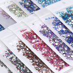QIYI Wholesale Mixed Size Ss3-ss20 Crystal Rhinestones  Non- Hotfix Round Loose RhinestonesBulk for Decorative Nail Art Crafts