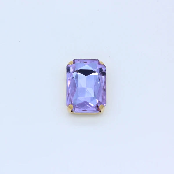 All-size 24-colors Flatback rectangle sew on glass stone Gems sewing crystal rhinestone gold plated button clothes Decorations