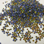 Gold AB Flat Back Rhinestone Factory Wholesale Hot Fix Glass Crystal Rhinestone Nail Art DIY Decoration Materials