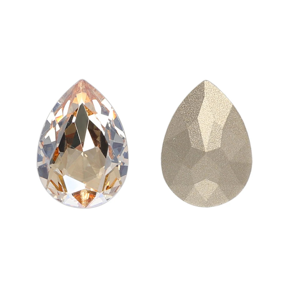 Factory Direct Effect Color New Design K9 Glass Top Quality Crystal Point Back Drop Shape Rhinestones for Clothing Accessories