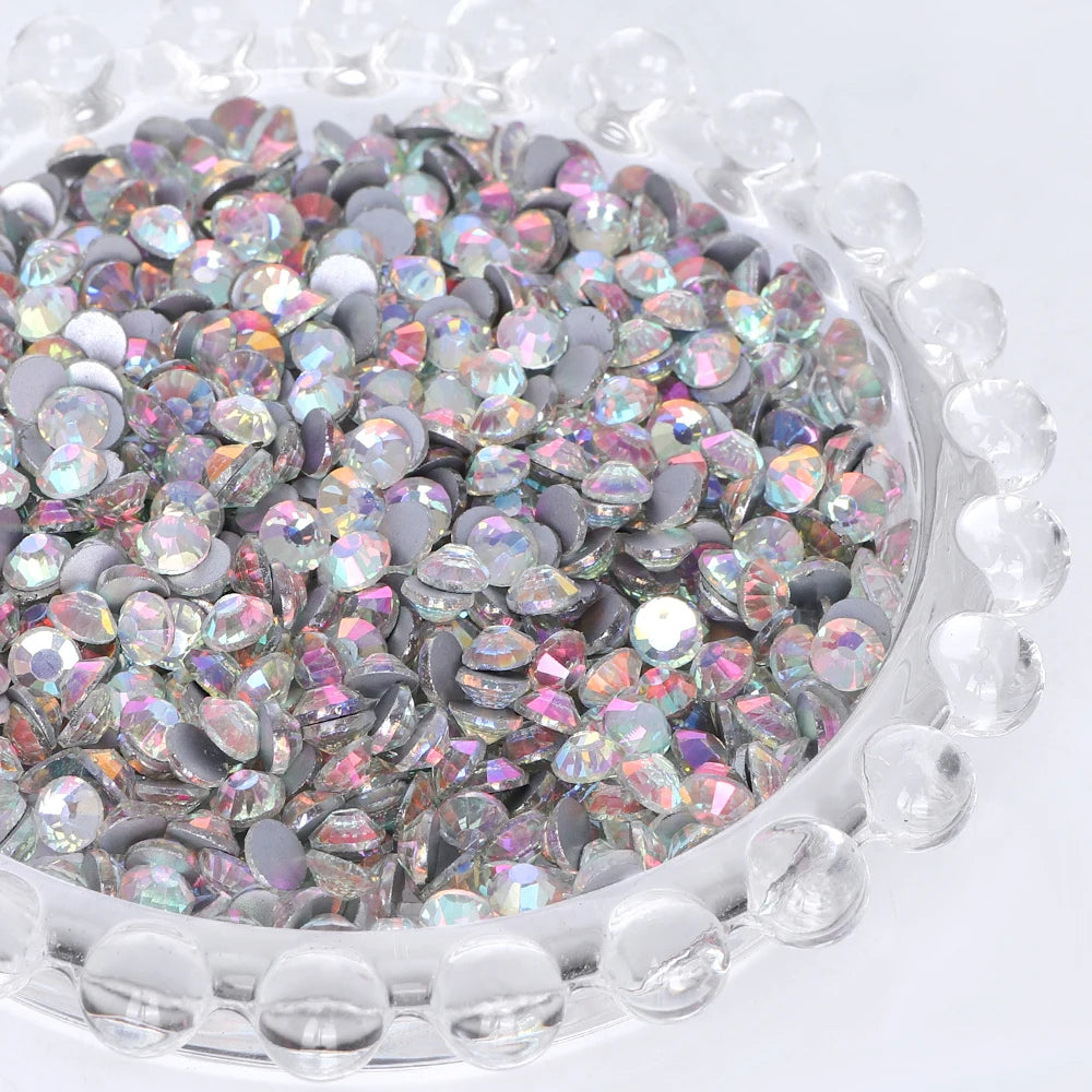 QY Wholesale SS3-SS50 Colorful Non Hotfix Rhinestones Bulk Glitter Crystal Glue on Strass Diamond Rhinestone Bling for Tumbler