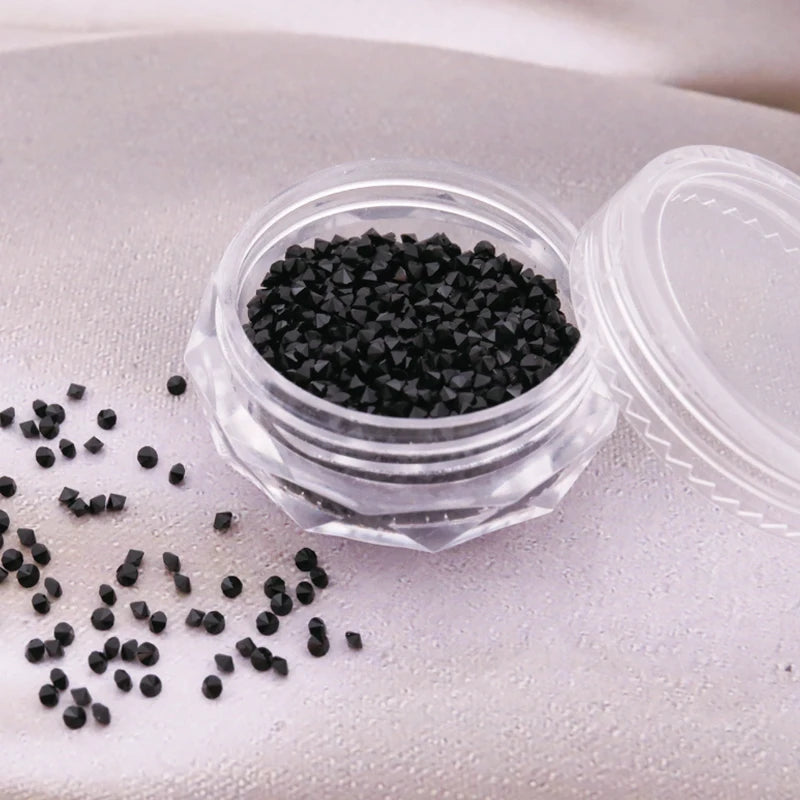 Hot Sales 1.2mm Box Packaging Crystal for Nail Art Diamond Nail Art Dust Micro Diamond Mini 3D Nail Art Crystal