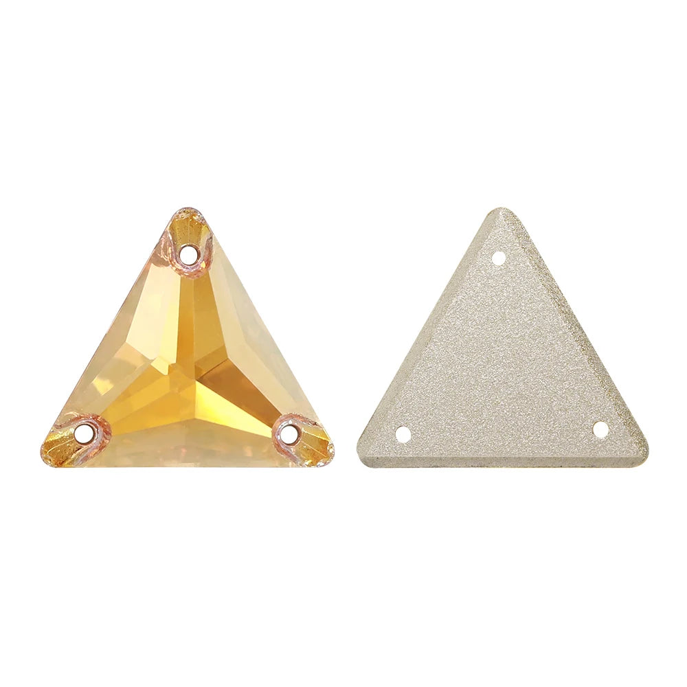 Triangle 12mm 16mm 22mm 80+Colors Sew on Rhinestones 3270  Flat Back Bling Bling Diamond Stone for Fashion Jewelry Clothes