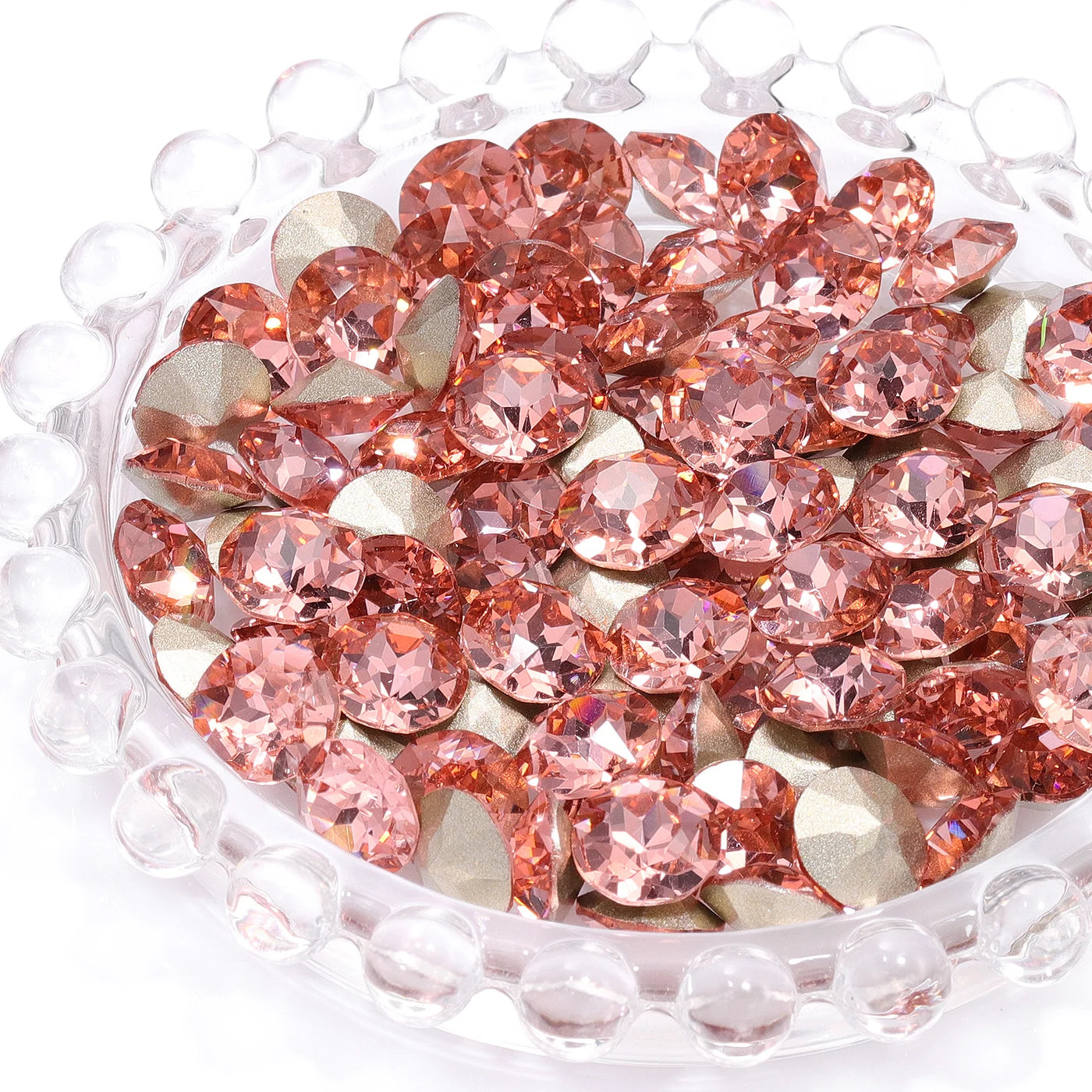 Hot Selling New Arrival Gemstone Flower Shape New Product Explosion K9 Glass Point Back Rhinestones for Clothing Accessories