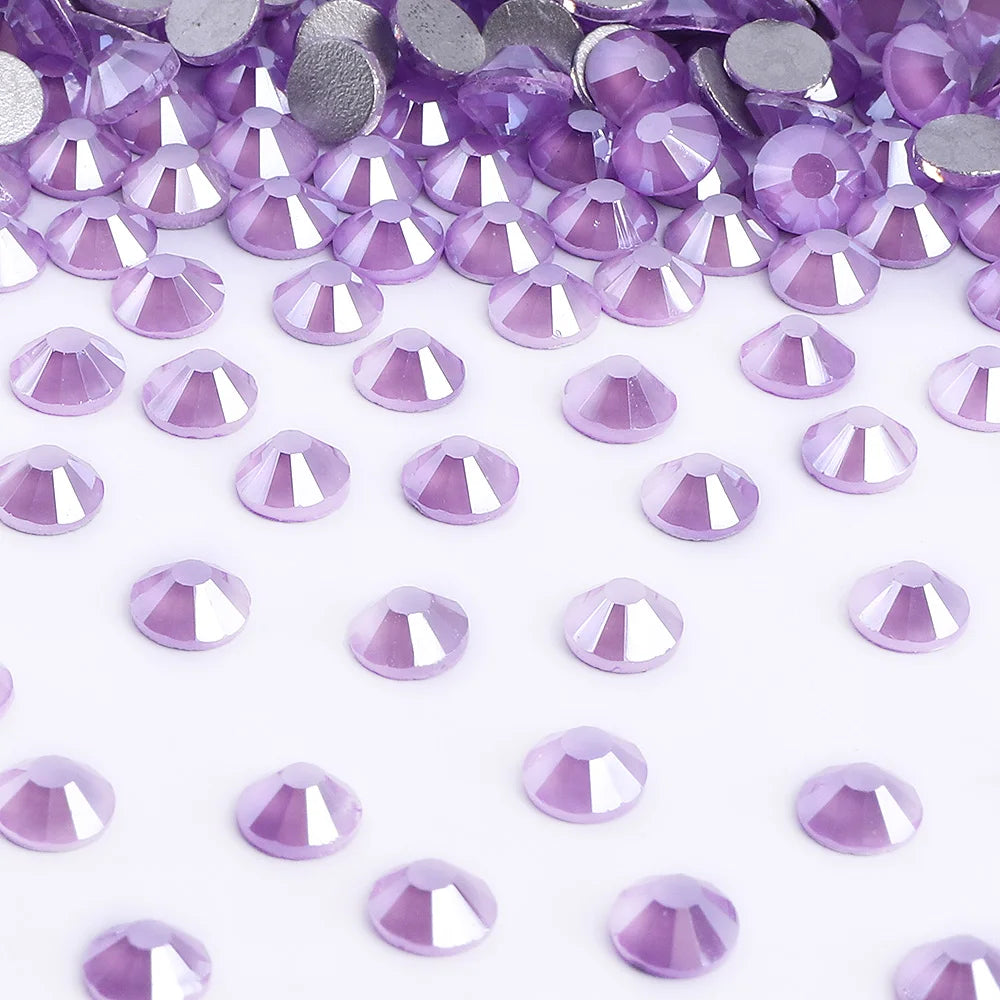 Purple 30Kinds Colors 2024 New Design New Colors Wholesale Rhinestone Non Hotfix Flat Back Crystal Glass  for DIY Nail Clothing