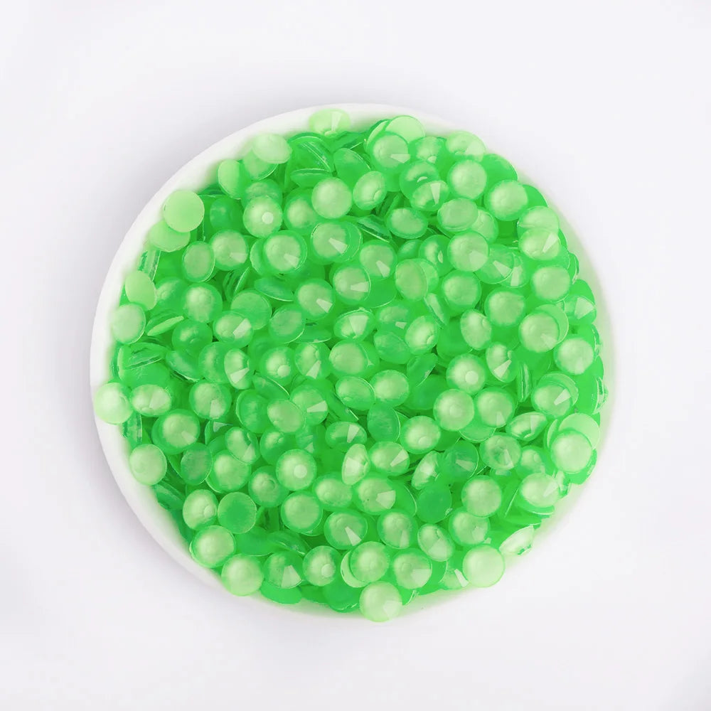 Luminous  Neon Color Glass Flatback Rhinestones SS6-SS30 3D Charm Gems DIY Manicure Nail Art Decorations